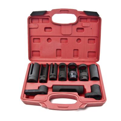 China 10pcs Oxygen Sensor Socket Set Sensor Oil Pressure Sending Unit Socket Set 1/2in and 3/8in Sq Drive AP1060K for sale