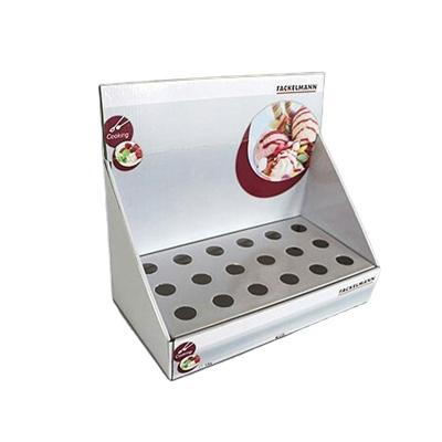 China Counter E Groove Paper Pallet Corrugated Desktop Small Display Box Eco - Friendly for sale