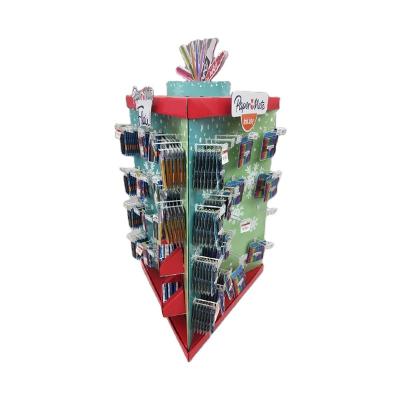 China Recycled Materials Factory Contact Lens Display Stand Clothes Store Advertising Cardboard Clothes Rack for sale