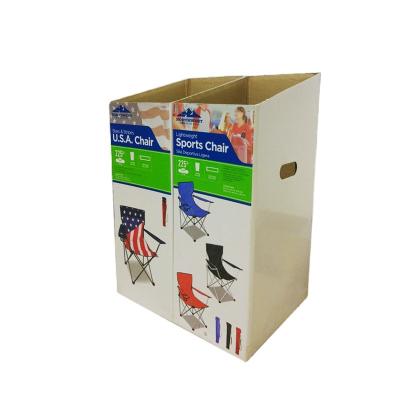 China Promotional Morden cardboard display bins funko pop display stand box for sports folding chair for sale