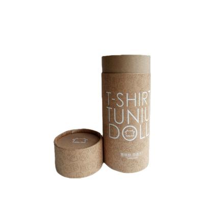 China Recycled Materials Paper Cylindrical Kraft Paper Packaging Box Corrugated Paper High End Packaging Box For Lingerie for sale