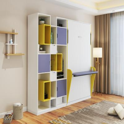 China (Other) (Other) Murphy Bed Adjustable Stylish Vertical Fold Down Bed With Hanging Desk And Adjustable Feet for sale