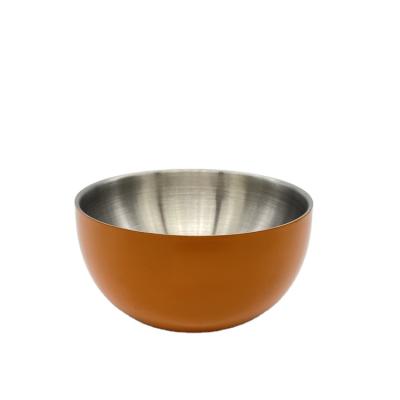 China 2021 New Style Stocked Mixing Bowl Set Double-Layer Stainless Steel Insulated Rice Bowl for sale