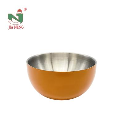 China Double-Layer Stainless Steel Rice Bowl Color Double Stocked Durable High Quality Insulated Bowl for sale