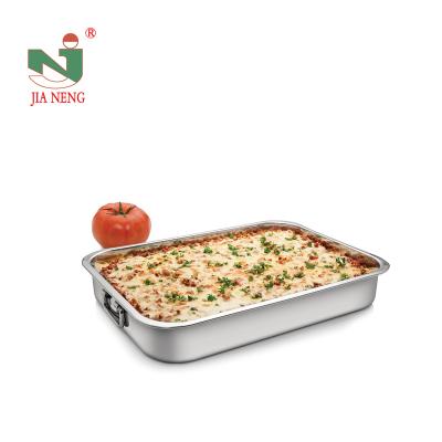 China Sustainable Fine Quality Lasagna Pans Turkey Stainless Steel Roaster Casserole for sale