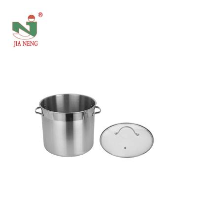 China New Arrival High Stocked Body Stock Pot Stainless Steel Material With Large Capacity Tempered Glass Cover for sale