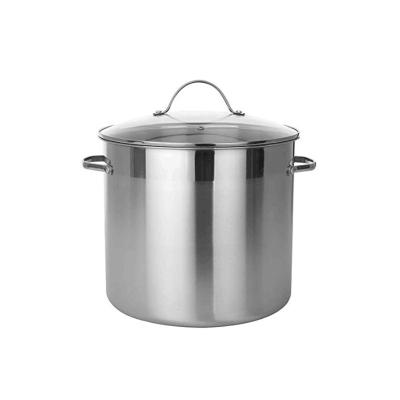 China Sustainable Professional Stainless Steel 20 Quart Single Bottom Soup & Stock Pot for sale