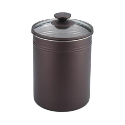 China New Arrival Viable Custom Logo Kitchen Coffee and Tea Color Food Storage Tank Household Stainless Steel Metal Tank for sale