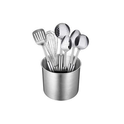 China Factory Sustainable Supply Custom Round Logo Cutlery Rack Stainless Steel Material Cutlery Rack for sale