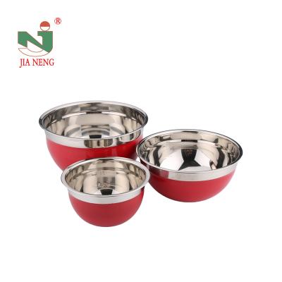 China 2021 Sustainable Mixing Bowl Stainless Steel Set of 3, Salad Bowl Fruit Bowl Wholesale for sale