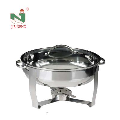 China Home Stainless Steel Buffer Stove Chafing Dishes Round Alcohol Furnace for sale