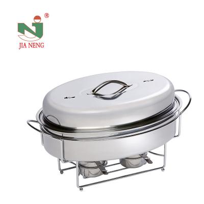 China Wholesale Home Cheap Economic Stove Alcohol Buffet Oval Chafing Dishes, Used Buffet Serving Dish Food Warmer for sale