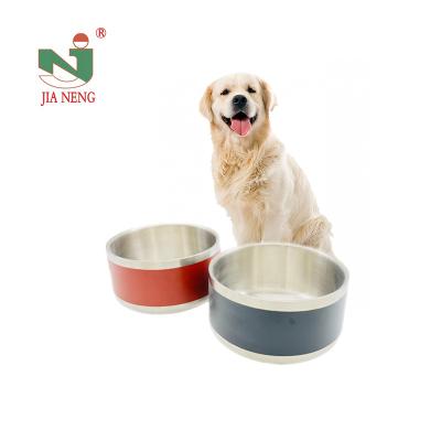 China Double Wall Dog Bowl Metal Sustainable Cat Bowl Eco Friendly Pet Bowls For Sale for sale