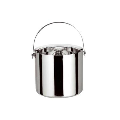 China Sustainable double wall insulatated high grade stainless steel ice bucket with lid for sale