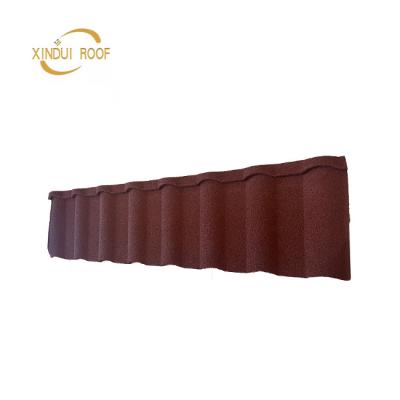 China Industrial Colored Roof Tile 0.4mm 50 Years Warranty Coated Roof Tile Metal Stone for sale