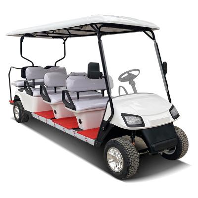 China electric golf cart 6+2 seats for golf course china supplier 10 inch for sale