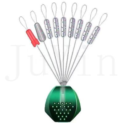 China JuYin Durable Fishing Tackle Fishing Accessories Transparent Spots 7+2 Silicone Water Green Space Bean Anti-Tangle for sale