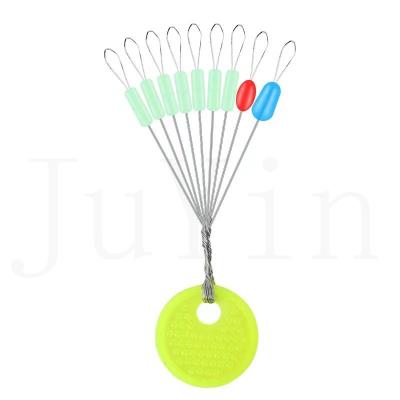 China JuYin Accessories Durable Silicone 7+1+1 Rod Slightly Locked Bean Fishing Anti-tangle Setting Bean Color Silicone Space Bean for sale