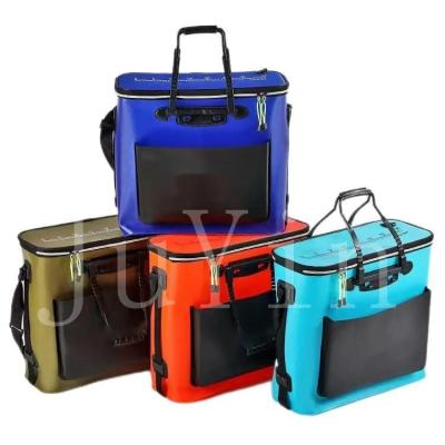 China Wholesale Live Fish Bucket Water Tank JuYin EVA Thickened Folding Fish Bag Protection Multifunctional Purpose Fishing Bucket for sale