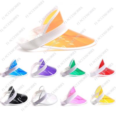 China 2019 Hot Selling Character Plastic Transparent UV Protection Sun Visor Hat for sale