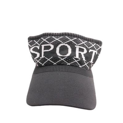 China breathable & Sports waterproof wholesale black jacquard summer sun visor wool empty top head covers hats to cover wholesale for sale