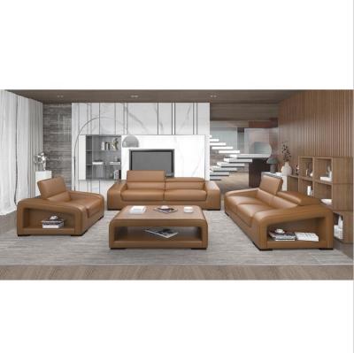 China (Size) good quality adjustable modern design 3 2 1 leather sofa set home furniture dropshipping for sale