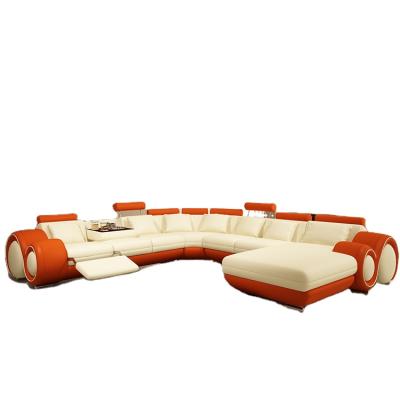 China (Other)Adjustable European l luxury U shaped sofa furniture living room 8 seater sectional sofa set for sale