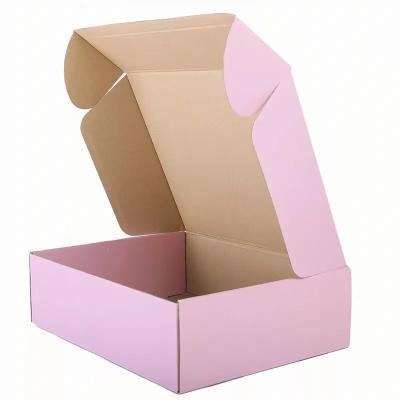 China Recycled Materials Logo Carton Gift Paper Box Custom Clothing Mailing Listing Box For Packaging Cosmetic Corrugated Box Rectangle Accept for sale