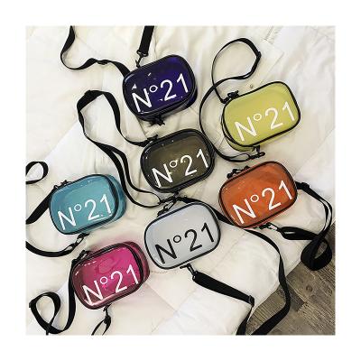 China Fashion Jelly Pack Wholesale Luxury Women PVC Bag Transparent Cross - Body Bag Messenger Shoulder Bag for sale