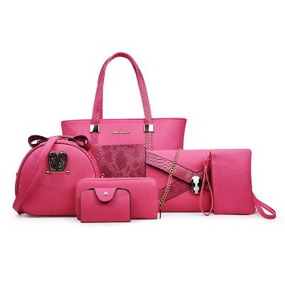 China Dark Multi-Piece Multi-Piece Mother Handbag Cross Bag New Luxury Women's Leisure Shoulder Grain Compound Bag for sale