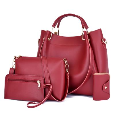 China Wholesale Luxury Women's New Four Packs Multi-piece Mother Bag Set Shoulder Bag Handbag Cross-body Bag for sale