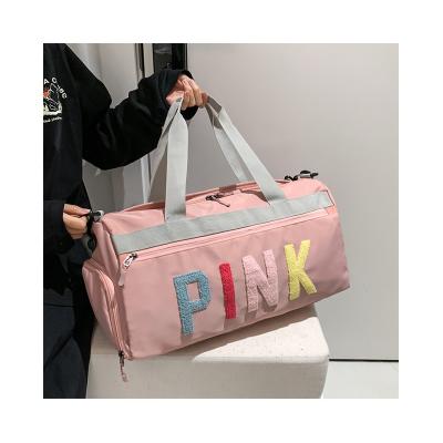 중국 Fashion Large Capacity Luggage Duffel Bags Wholesale Pink Gym Women Waterproof Sports Business Travel Bag 판매용