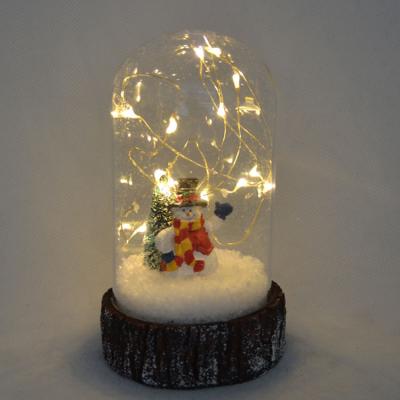 China Europe LED Bell Glass Dome with Base and Snowman for Christmas Decoration for sale