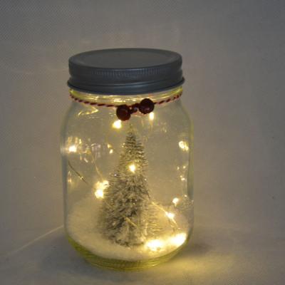 China Europe lead glass jar with lid and bells for christmas decoration for sale