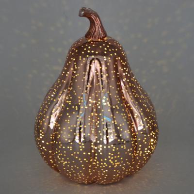 China Europe Led Light Glass Pumpkin Glass Crafts For Halloween Decoration for sale