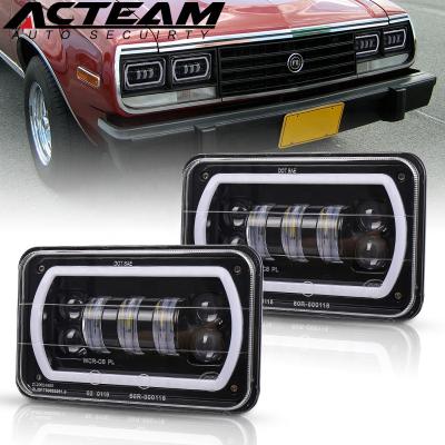 China PC ACTEAM Splendor 4x6 inch drl rectangular truck drive light led car headlight projector lens led lights trucks for sale