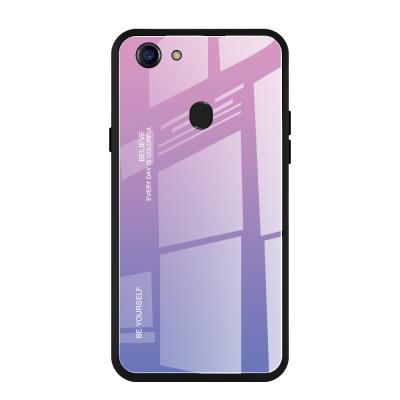 China Suitable anti-drop OPPOF5 to Realme7 A9 series mobile phone glass protective drop gradient cell phone case Realme7 for sale