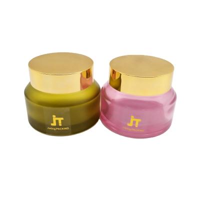 China High Quality Square Cosmetic Jar Cosmetic Set Jar 5g 10g 15g 50g 100g 120ml Lotion Glass Cream Glass Jar for sale