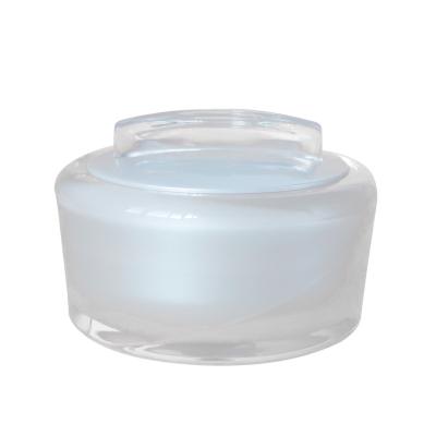 China Double Wall 30g Hand Pull Cosmetic Screw Lid Plastic Acrylic Jar For Skin Care Cream Packaging Container for sale