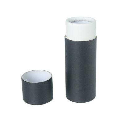 China Biodegradable Custom Matte Black Biodegradable Paper Packaging Cylinder Box For Perfume Bottle Gift for sale