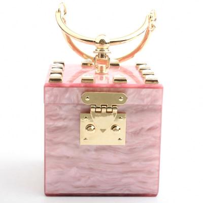 China Custom High End Party Purse Box Evening Clutches Clutch Handbag Women Acrylic Clutch Bag for sale