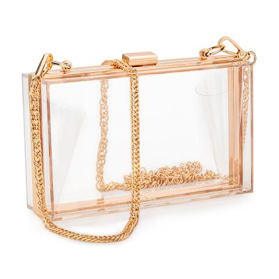 China 2022 High Quality New Arrivals Trend Luxury Designer Women Clutches Rhinestone Party Purses Crystal Custom Logo Acrylic Evening Clutch Bag for sale