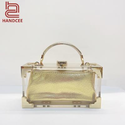 China High quality tending new arrivals designer ladies evening clear acrylic clutch bag 2022 party products luxury transparent women purses for sale