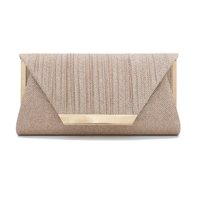 China Bridal Wedding Envelope Nonwoven Fabric Fashion Satin Ladies Silk Clutch Bag for sale