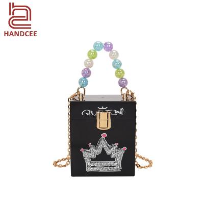 China HC-0273 High Quality Hot Selling Acrylic Evening Clutch Bags Fashion Ladies Woman Mini Acrylic Clutch Bag For Queen for sale