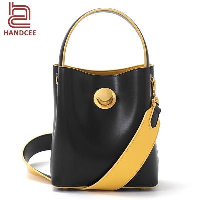 China High Quality China Factory Price Designer Luxury Ladies Cross - Body Women Bucket Genuine Leather Bag for sale