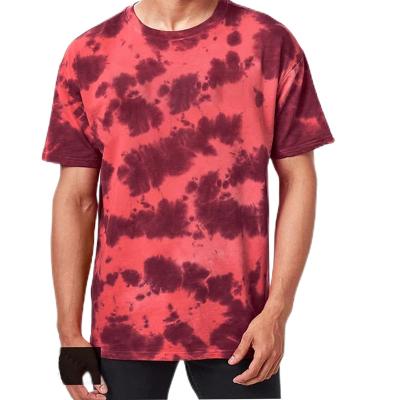 China Custom Made Big and Tall Anti-pilling Plus Size T-Shirts for Men High Quality 100otton Link Dye T-Shirts Men for sale