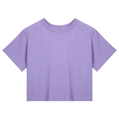 China Lady Girl Fashion Tshirt Breathable Hot Oversized Women Cropped Crop Top Tee T-shirt for sale