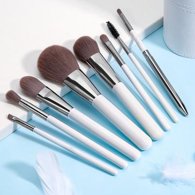 China Angular Blush Wholesale Eight Pcs Eyeshadow Brush Set Professional Easy To Carry Make Up Brush Set for sale