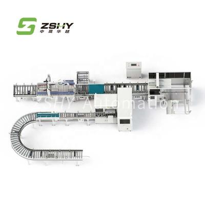 China Automatic Food Side Push Cardboard Crate Box Packing Line for sale